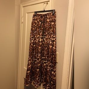 Leopard Maxi Skirt w/ Drawstring